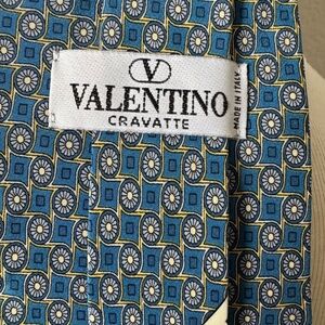 Valentino Geometric Blue and Yellow Men's Tie